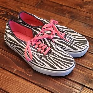 Like new zebra print VANS rare!